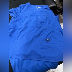 Greys anatomy top and bottom set (royal blue)